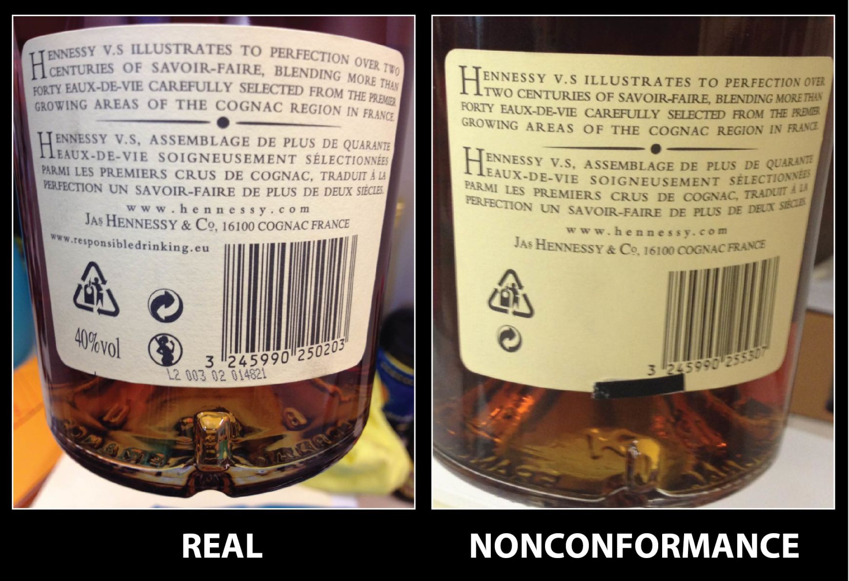 Hennessy Cognac comparison